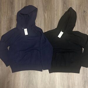 Gap Navy and Black Soft Knit Hoodies size 6-7